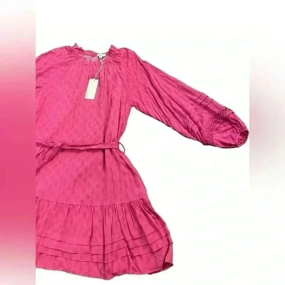 NWT BTFL Life Fuchsia Bishop Sleeved Dress Size Small - Picture 4 of 10